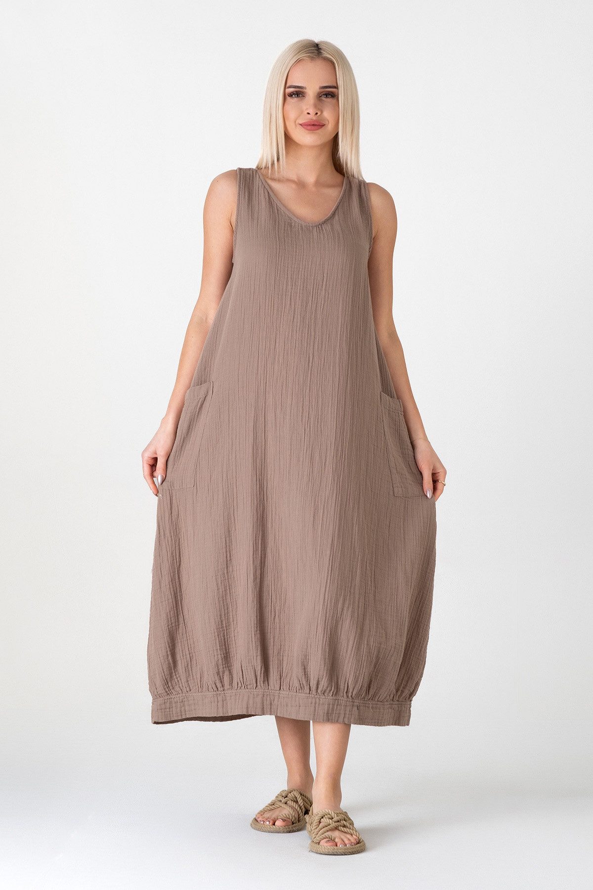 WENOR Sommerkleid Musselin Strandkleid Boho Look günstig online kaufen