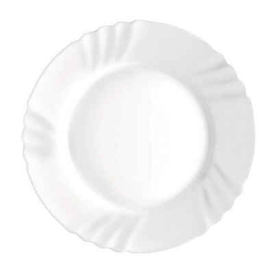 Bormioli Rocco Teller 36x Teller Weiß Flach Servierplatte Essen Speisen Untersetzer Geschirr