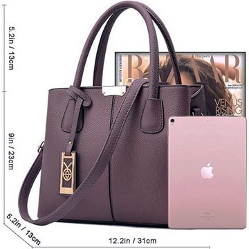 WISHDOR Henkeltasche Umhängetasche Handtasche Tragetasche Aktentasche Tasche Damen Frauen (Schultertasche Arbeitstasche Messenger-Tasche Top Griff Schultergurt, Freizeittasche, Unitasche, Bürotasche, Kunstleder, Kunstledertasche), für Frau Frauen Jungen Freizeit Arbeit Business Schule Büro Reisen usw