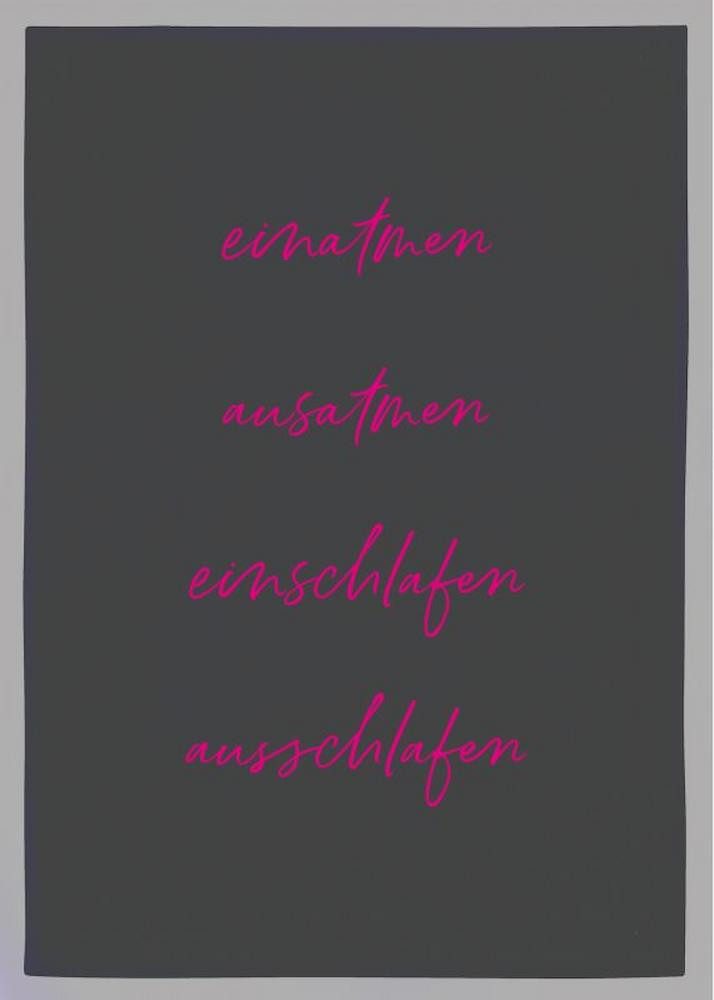 17,30 Hamburg Geschirrtuch Einatmen Ausatmen, Grau, (1-tlg), 50x70cm, Siebd günstig online kaufen