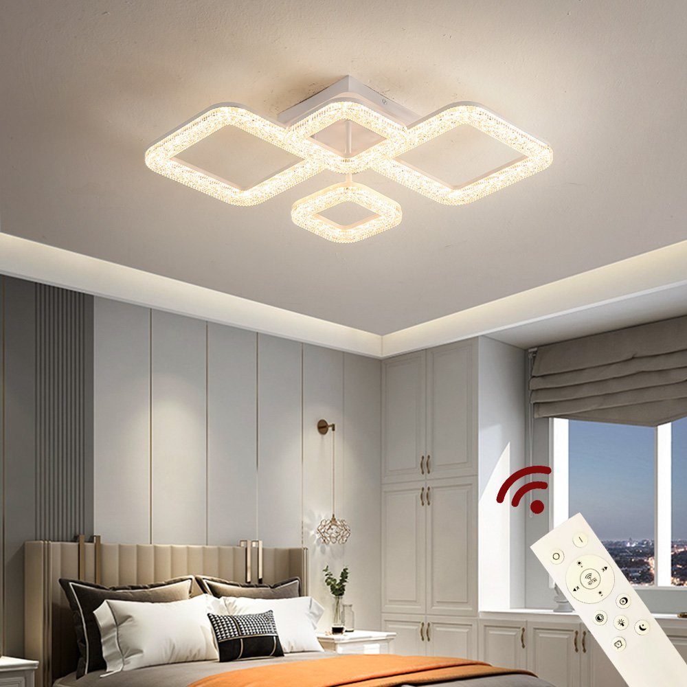 Euroton LED Deckenleuchte LED kaltweiß-neutalweiß Fernbedienung Fernbedienung einstellbar Deckenlampe fest einstellbar, LED Lichtfarbe/Helligkeit 7000k-3000k Lampe stufenlos mit -warmweiß, integriert