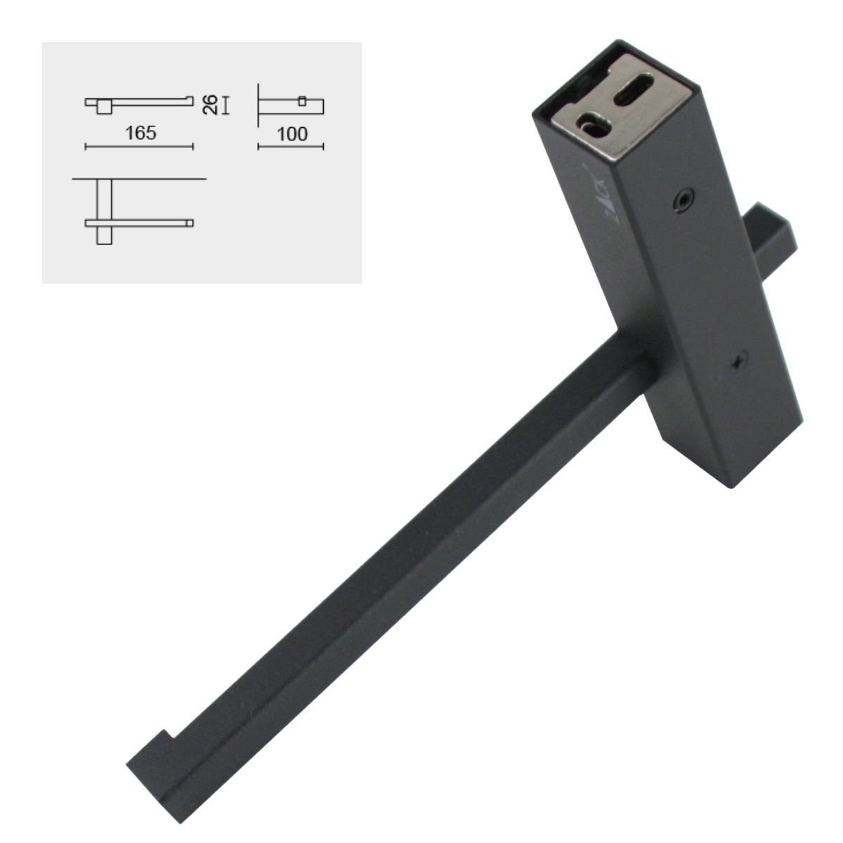 Zack Toilettenpapierhalter ZACK Toilettenpapierhalter CARVO Edelstahl schwarz (Stück)