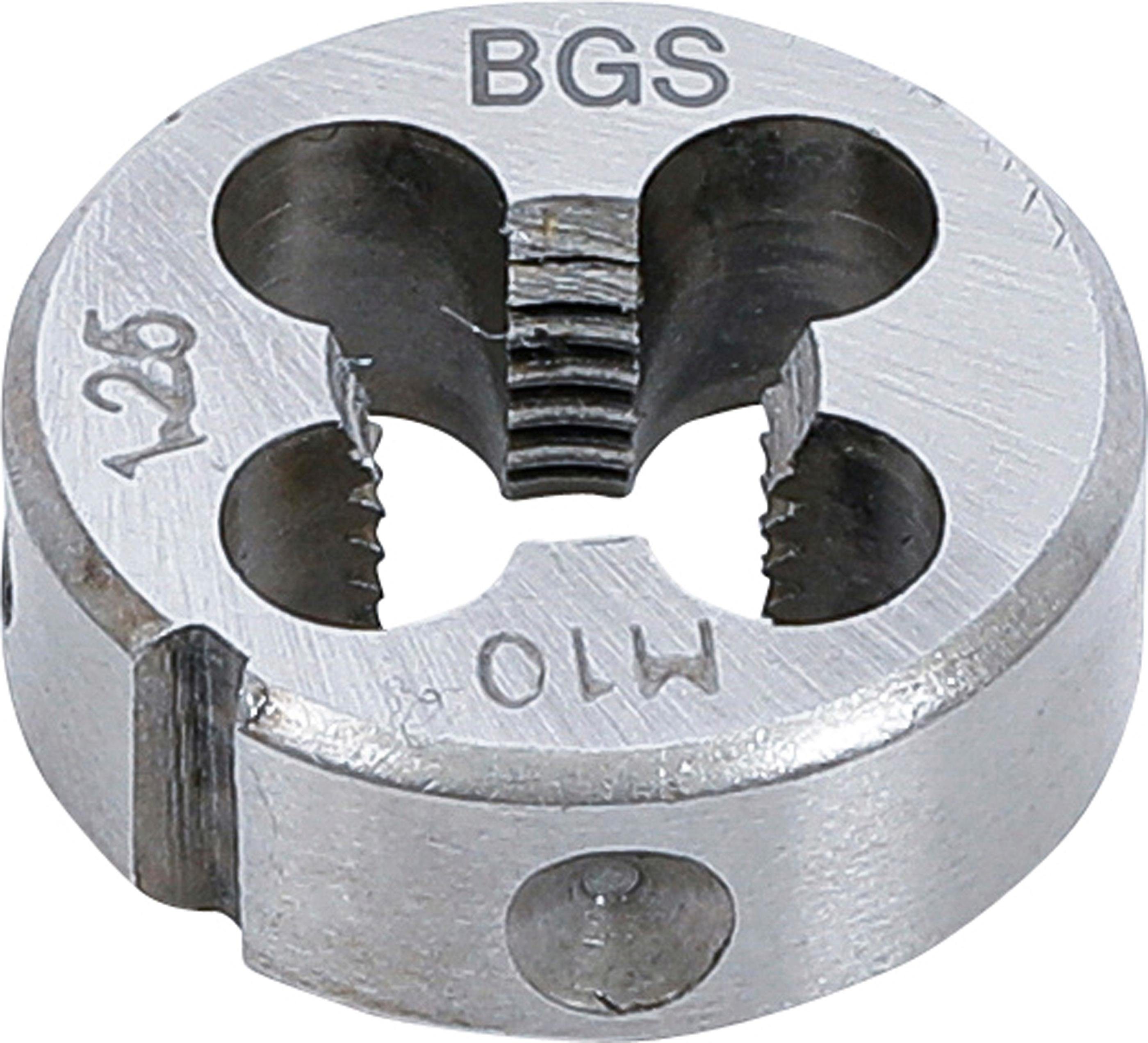 BGS technic Gewindeschneideisen Gewindeschneideisen, M10 x 1,25 x 25 mm