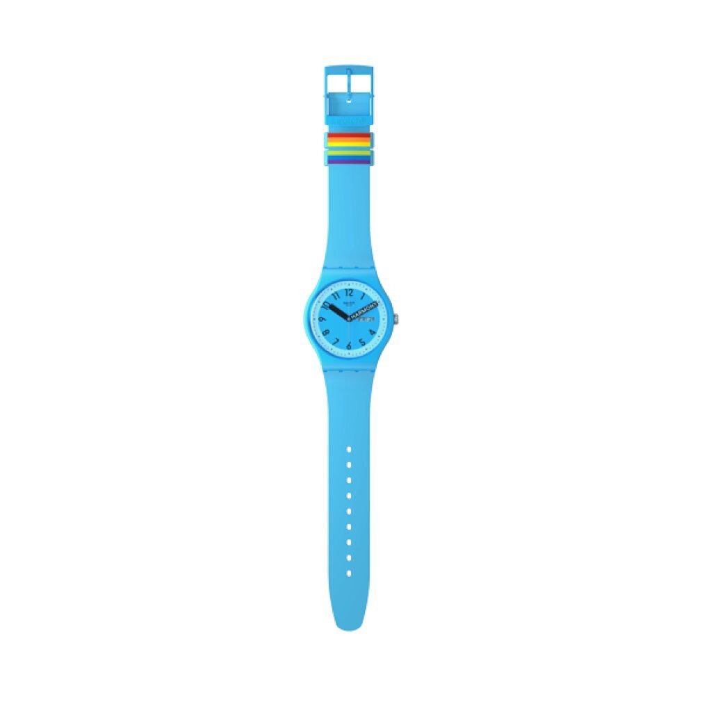 Swatch Luxusuhr Liebe ist Liebe Proudly Blau SO29S702