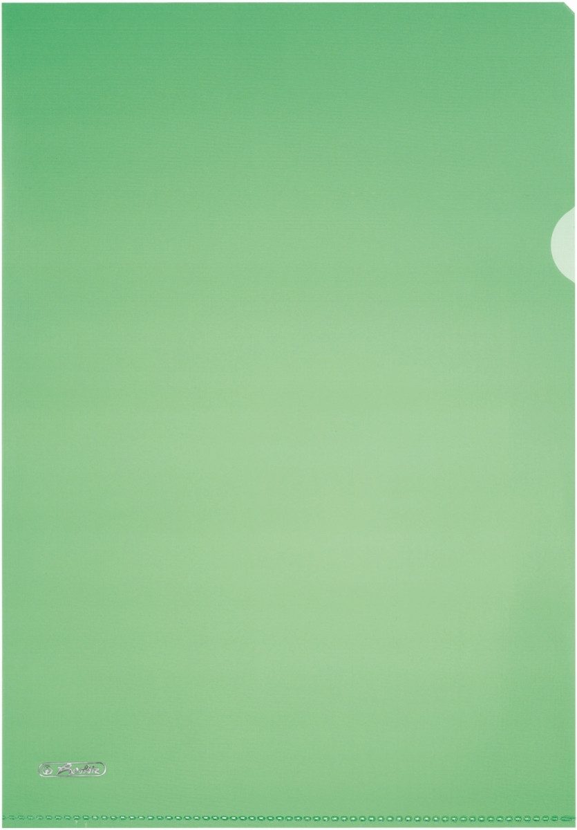 Herlitz Prospekthülle Aktenhülle Pyramide A4 110my PP glänzend VE=10 Stück grün