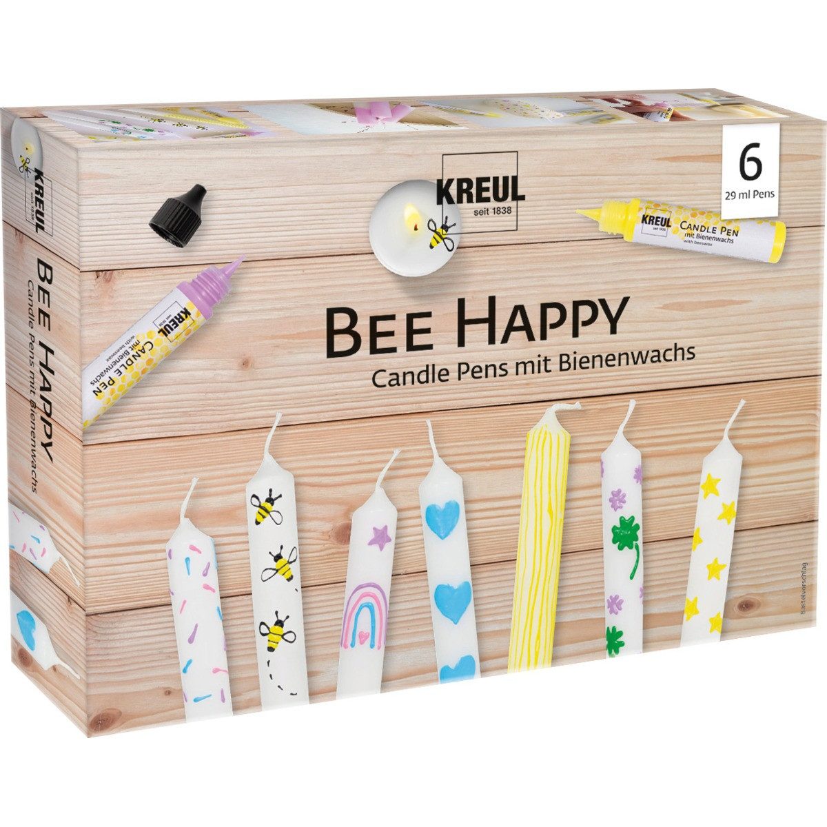 C. KREUL Malstift KREUL Candle Pen Bee Happy 6x29ml