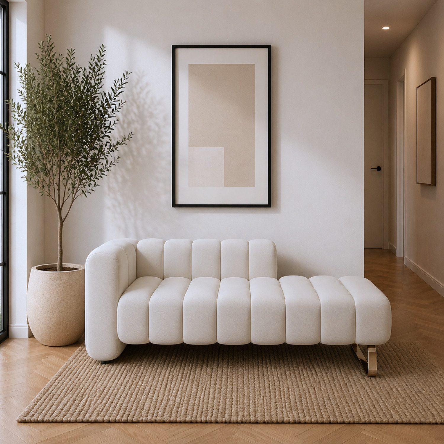 mukuhi Sitzbank SITZBANK Design gepolstert Lounge Sofa Bank modern Indoor