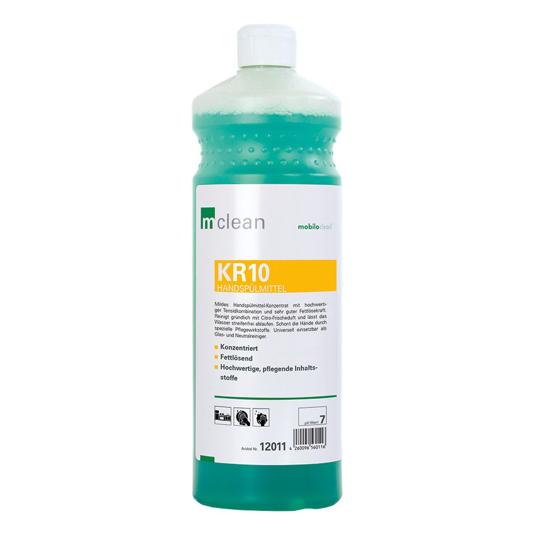Mobiloclean mclean KR10 Handspülmittel grün / gelb Mildes Handspülmittel Geschirrspülmittel