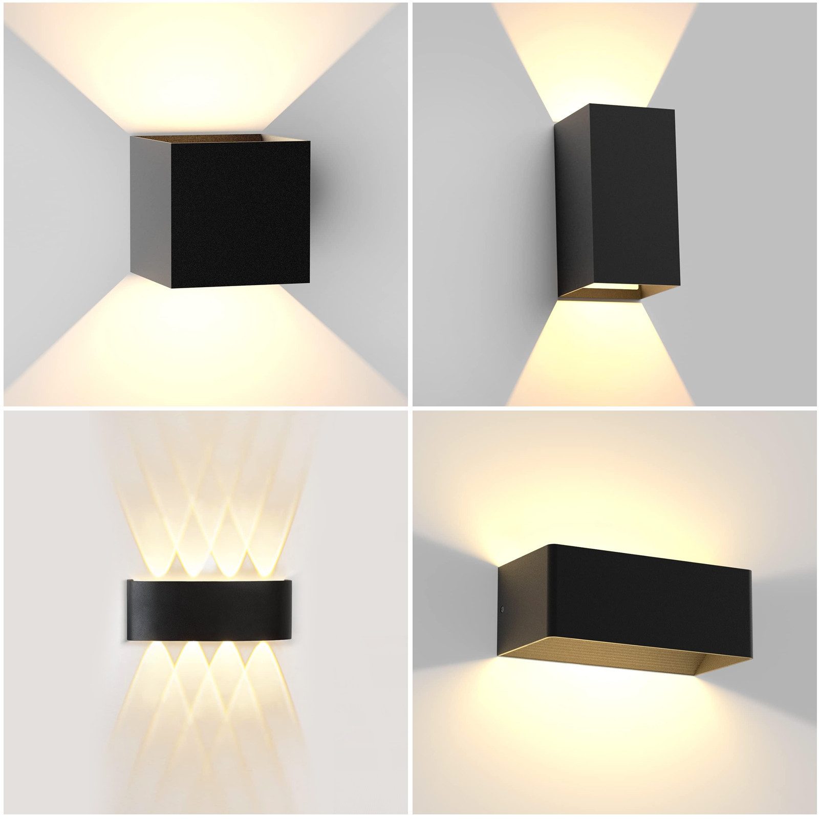 ZMH LED Außen-Wandleuchte Modern Up Down Außen-Wandleuchte Schlafzimmer Flu günstig online kaufen