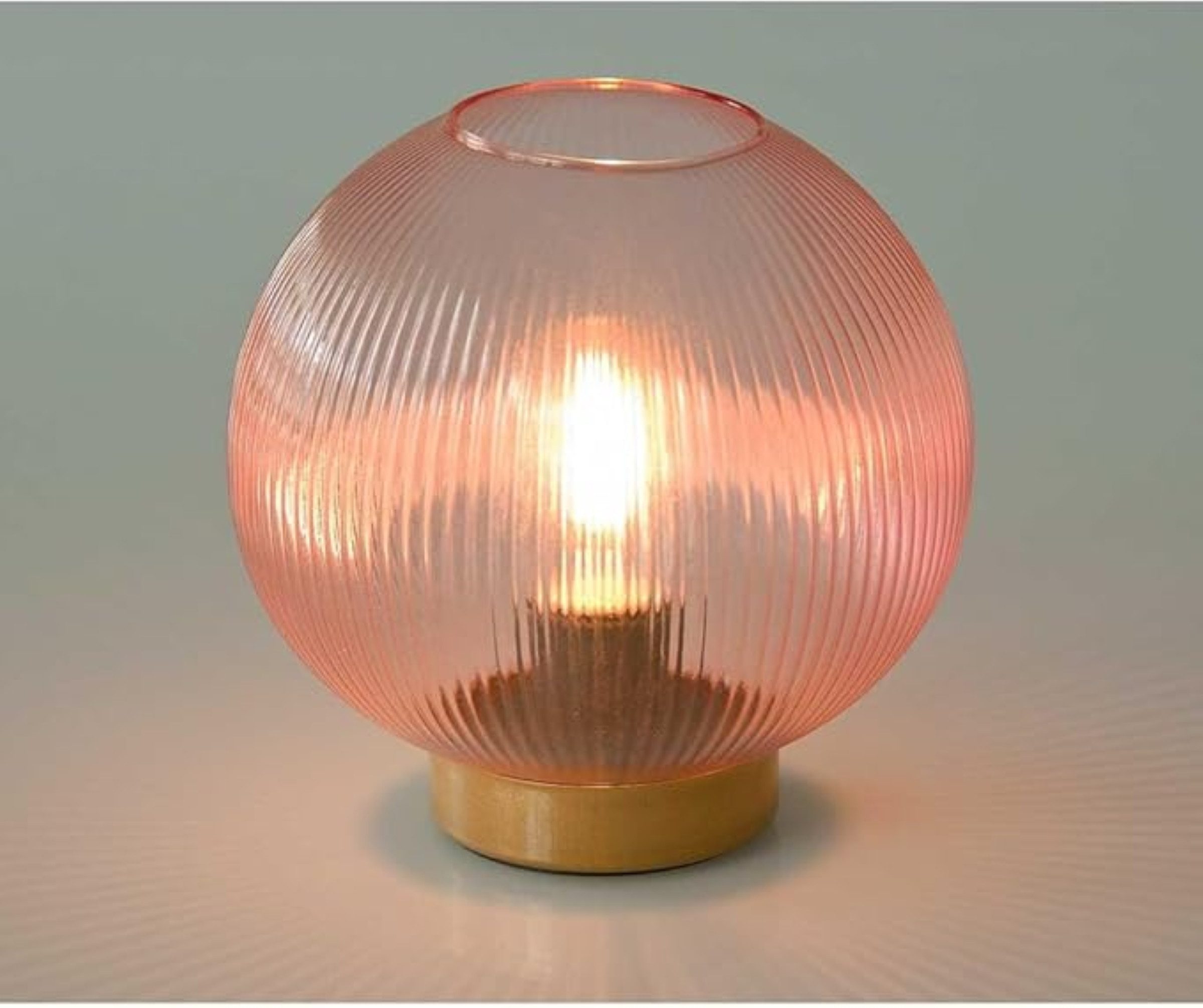 hab & gut LED Dekoobjekt LED Dekolampe Glaskugel Rosa warmweiß batteriebetrieben Tischlampe, LED fest integriert, Warmweiß, Warmweiß batteriebetrieben Glaskugel kompakt dekorativ modern