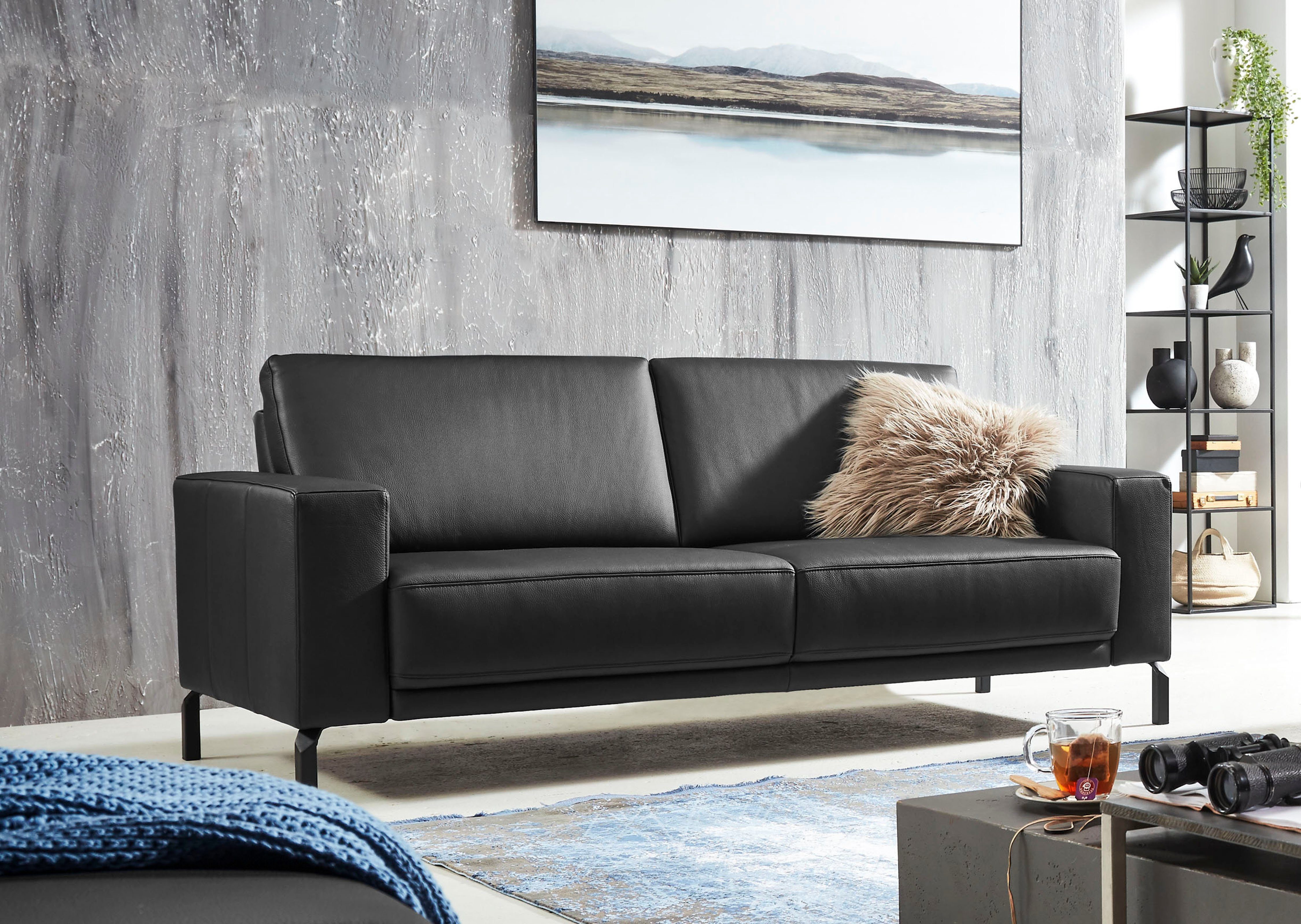 Home affaire 2-Sitzer Apiro, auch mit motorischem Sitzvorzug, Dickleder, Federkern