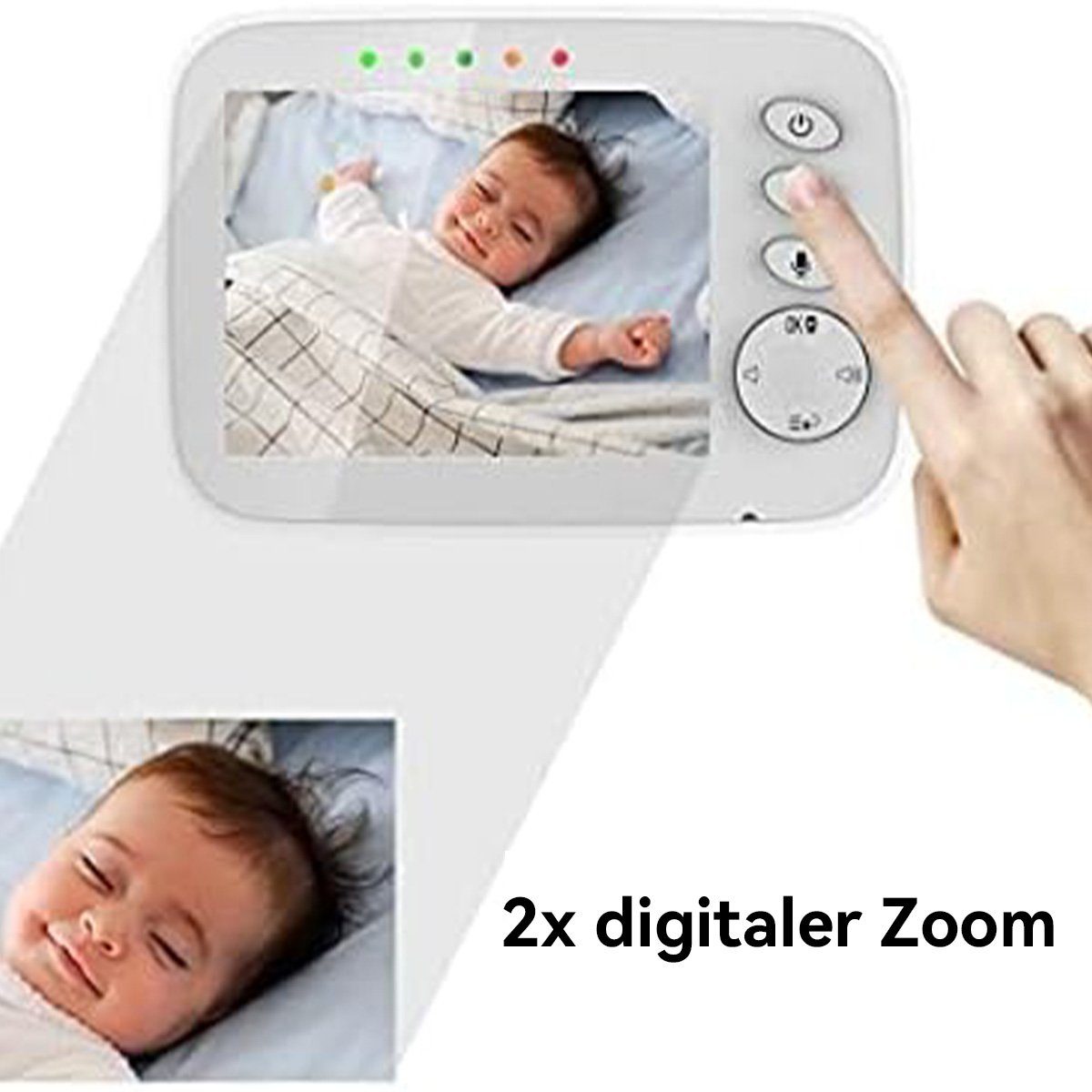 Kamera Monitor Gegensprechfunktion, mit DOPWii GHz Video, Nachtsicht Baby Babyphone 2,4