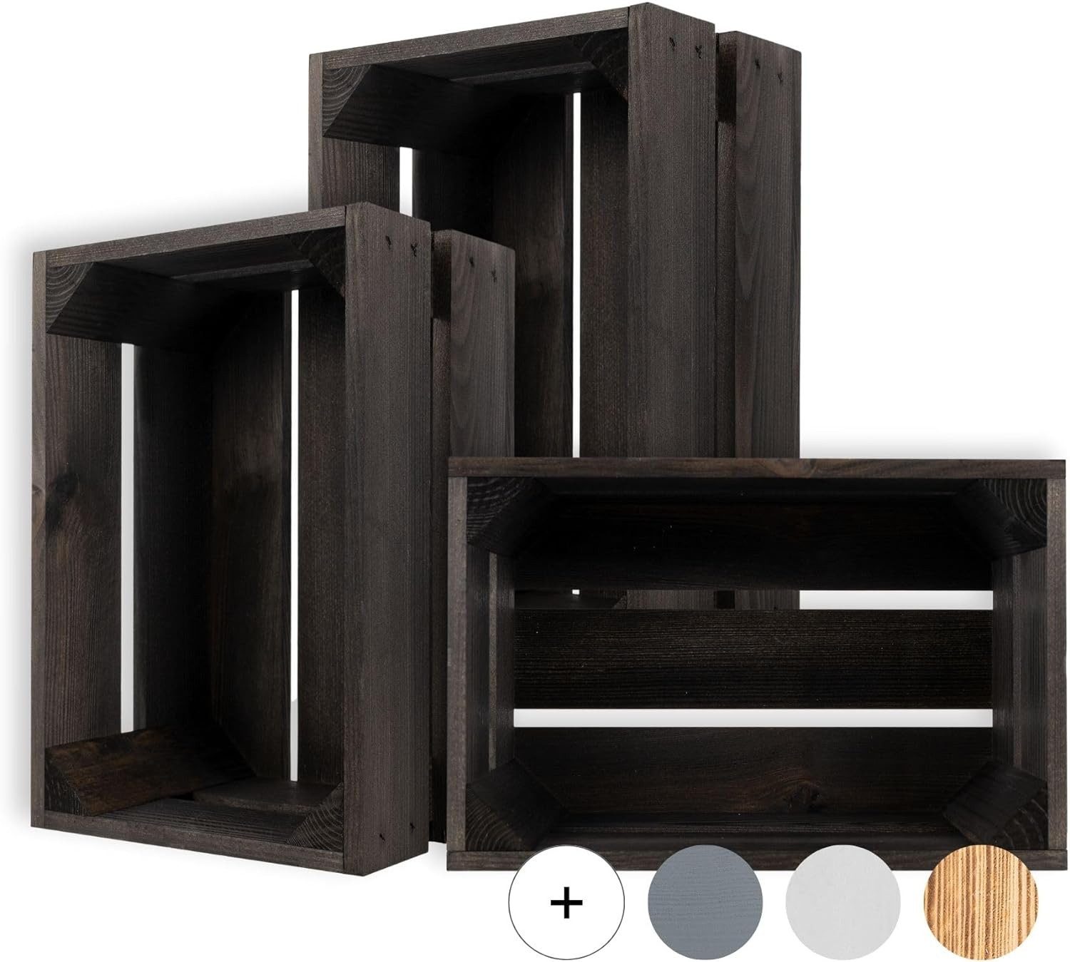 Creative Deco Holzkiste 3x Weinkisten Set günstig online kaufen