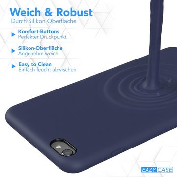 EAZY CASE Handyhülle Premium Silikon Case für Apple iPhone 6 / 6S 4,7 Zoll, Handy Softcase Hülle Silikon mit Displayschutz Case Blau / Nachtblau