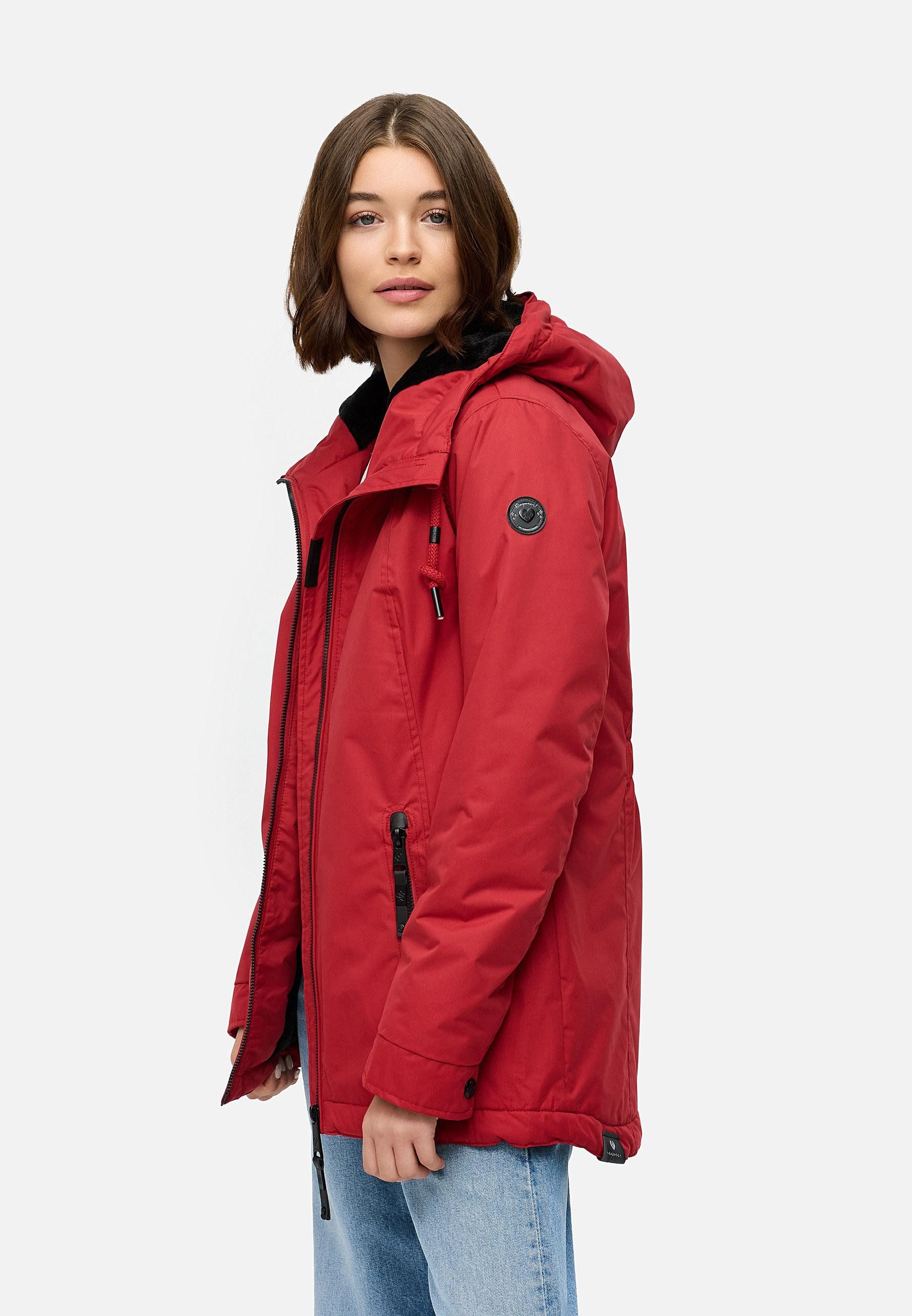 Ragwear Winterjacke Zuzka Winter Wasserdichter Winterparka mit Teddyfleece Innenfutter