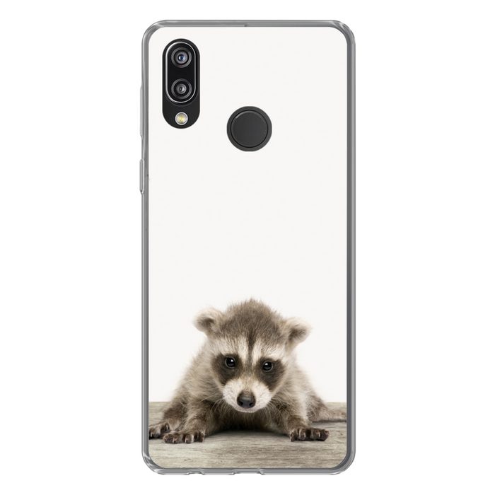 MuchoWow Handyhülle Waschbär - Tiere - Jungen - Mädchen Handyhülle Huawei P20 Lite (2019) Handy Case Silikon Bumper Case