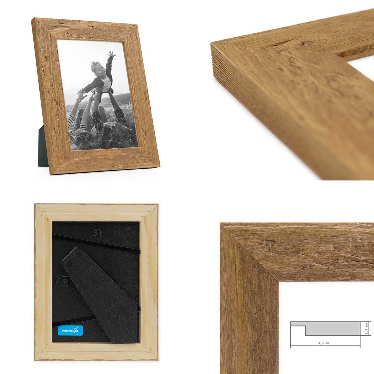 PHOTOLINI Bilderrahmen 3er Set Strandhaus Rustikal günstig online kaufen