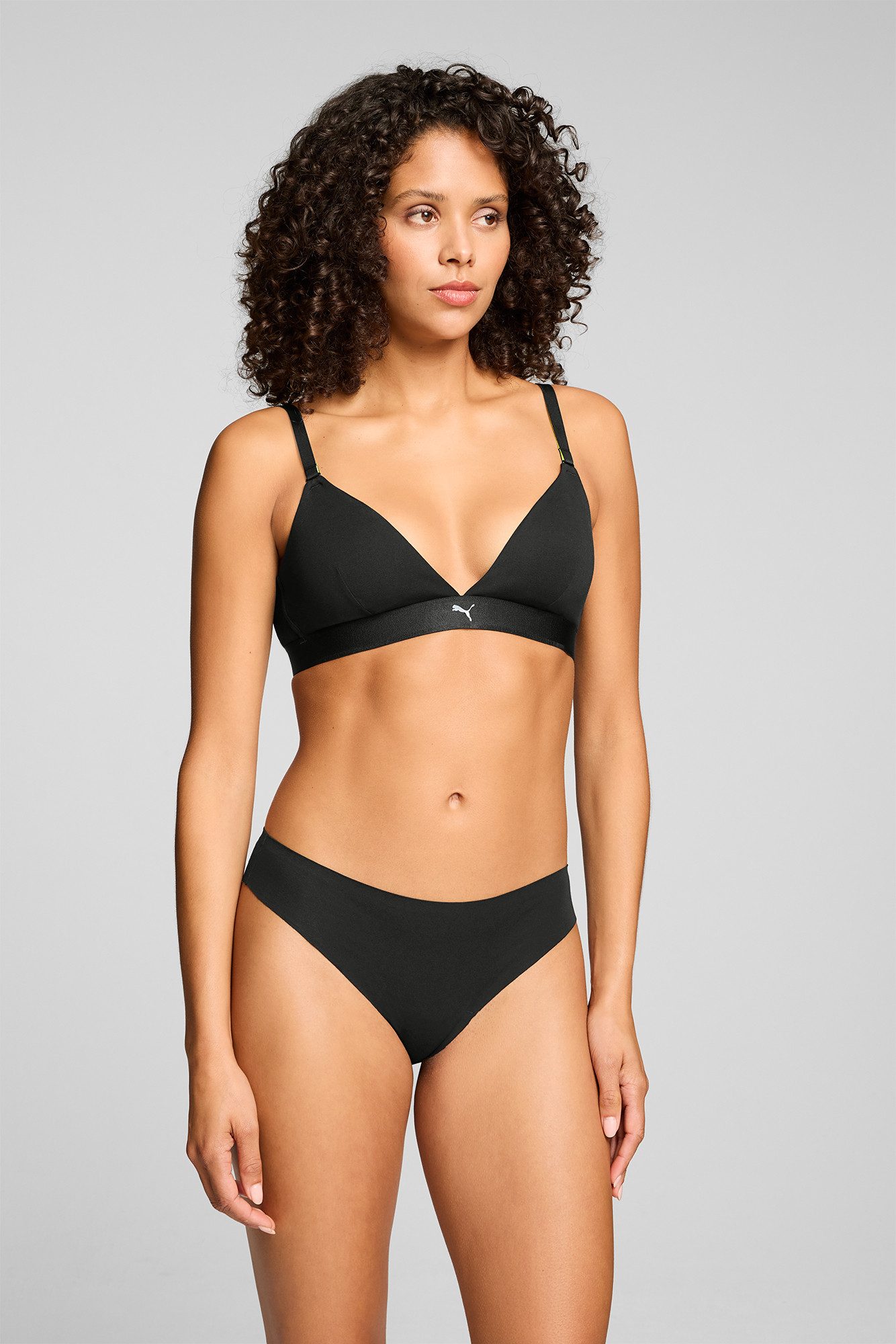 PUMA Bralette PUMA WOMEN COTTON TRIANGLE BRALETTE 1P herausnehmbare gepolsterte Cups für anpassungsfähigen Look