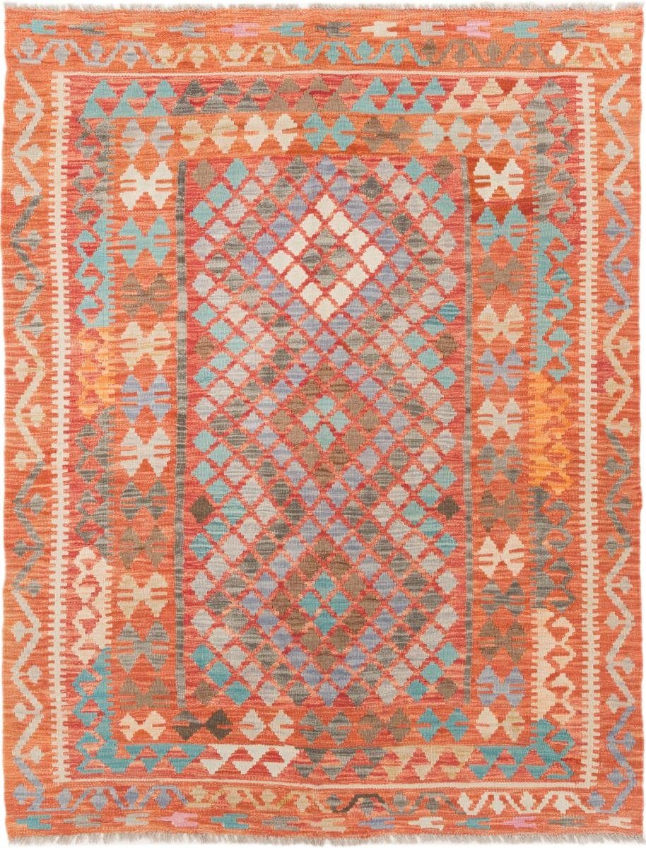 Orientteppich Kelim Afghan 154x196 Handgewebter Trading, mm rechteckig, Nain Höhe: Orientteppich, 3