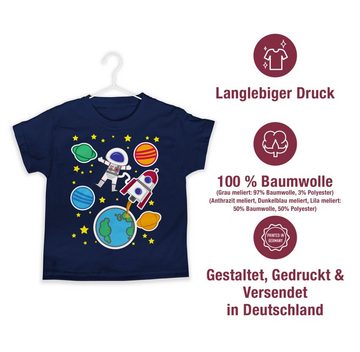 Shirtracer T-Shirt Weltall mit Astronaut Kindermotive