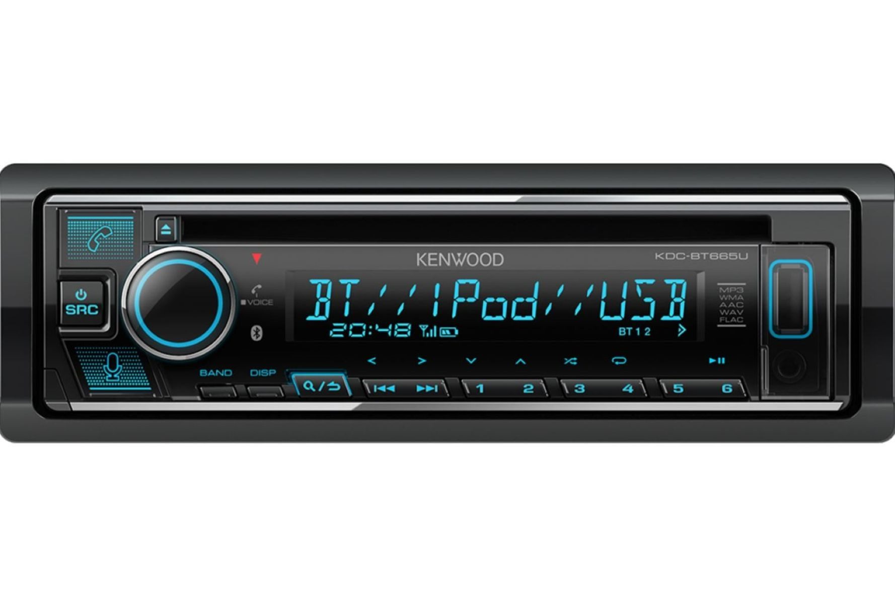 KENWOOD KDC-BT665U CD USB Bluetooth Amazon Alexa Autoradio (RDS, AM/FM Radio, Animiertes Display, Freisprecheinrichtung, 1 DIN, RDS, AM/FM Radio, Animiertes Display, Freisprecheinrichtung, 1 DIN)