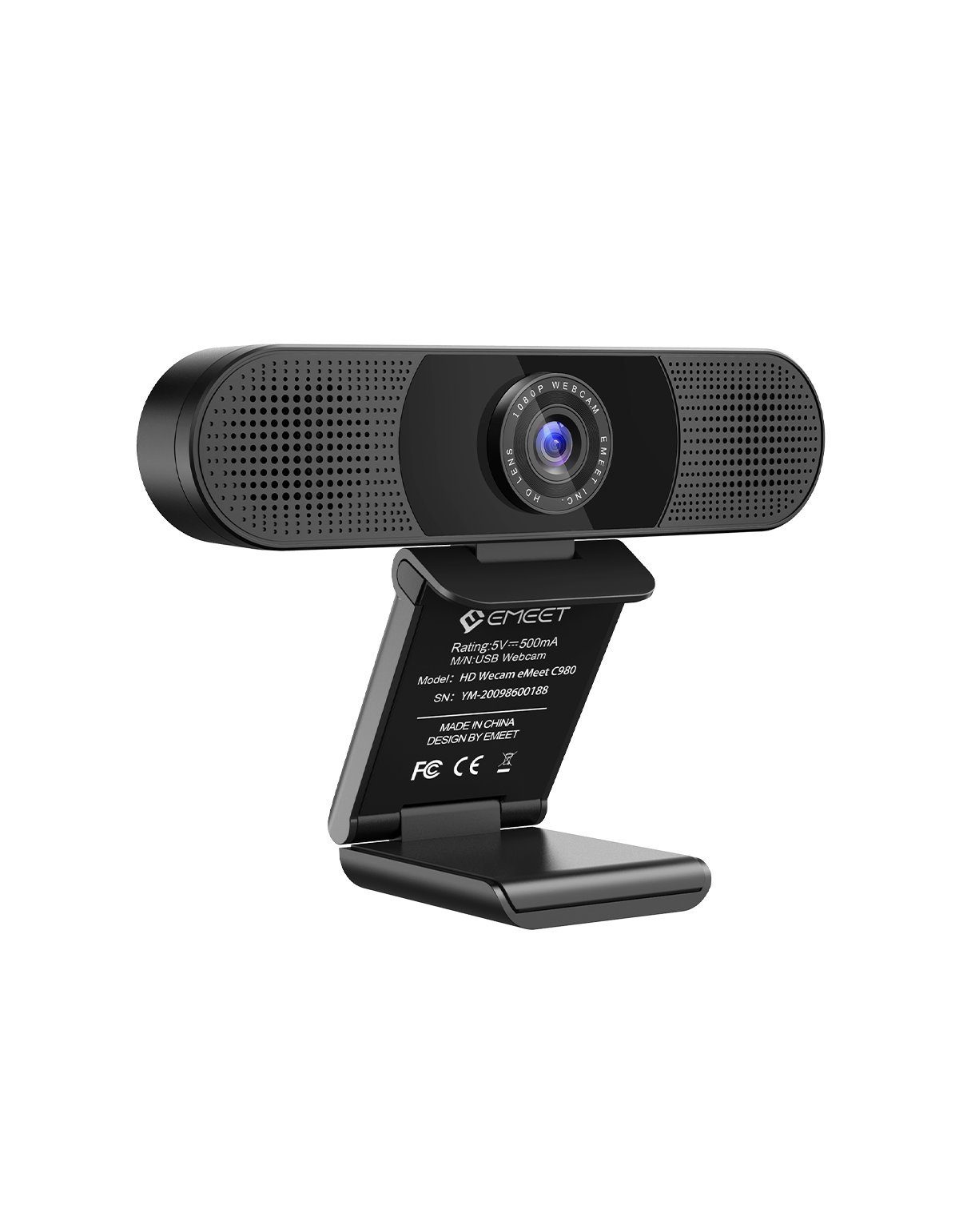 eMeet »C980Pro HD Webcam« Webcam (HD, Allinone Webcam inklusive 4 AI Array Mikrofonen sowie 2