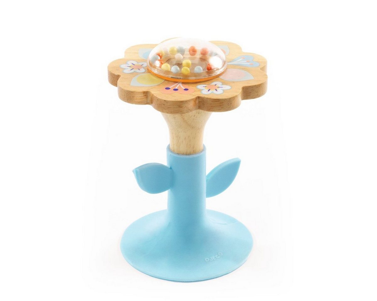 DJECO Stabrassel Baby Swipi Saugrassel in Form einer Blume für Babys ab 3 Monaten