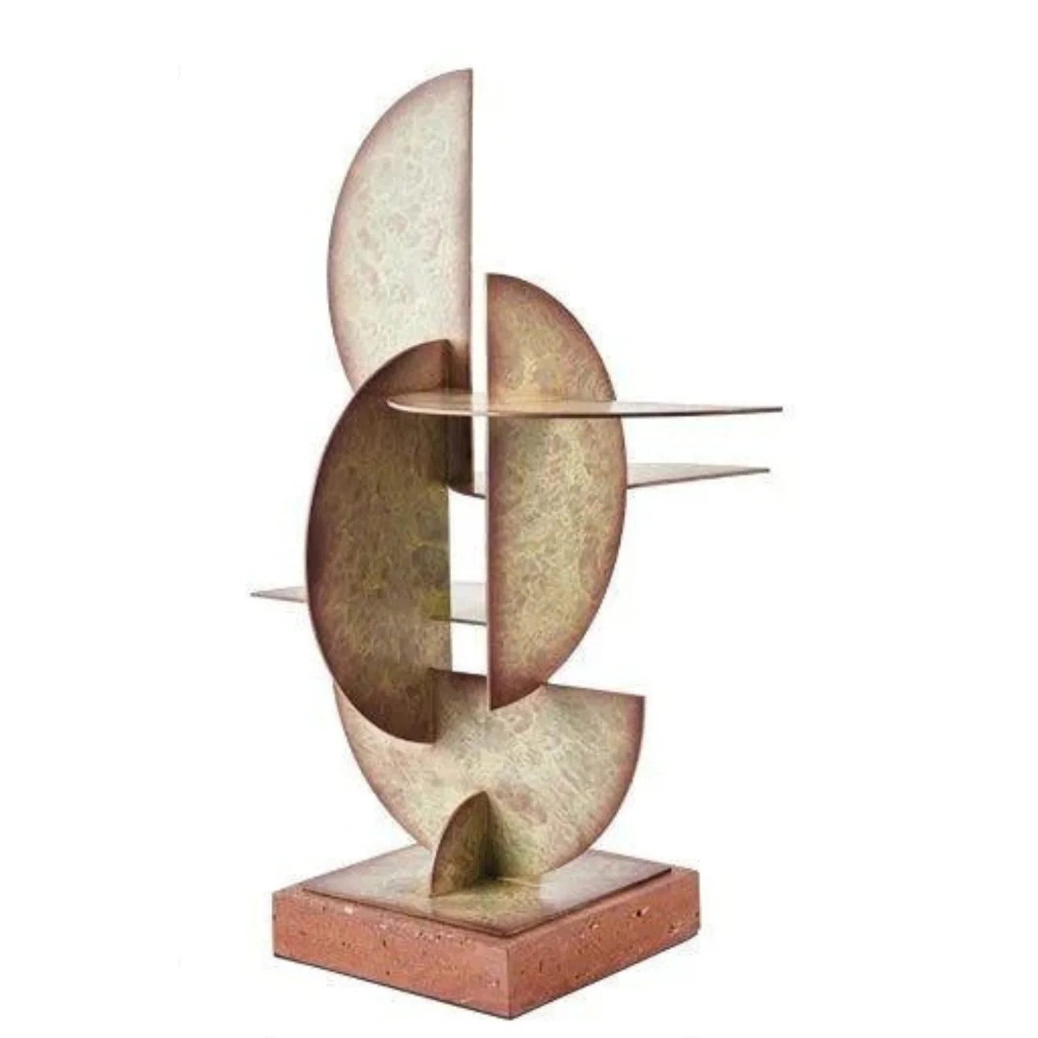 Quality Elegance Skulptur Handgefertigte Eisen-Skulptur im Halbkreis-Design