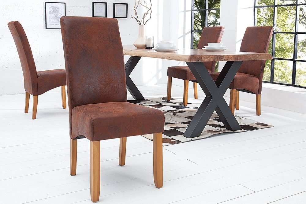 riess-ambiente Polsterstuhl CASA vintage braun · Esszimmerstuhl mit Rückenl günstig online kaufen