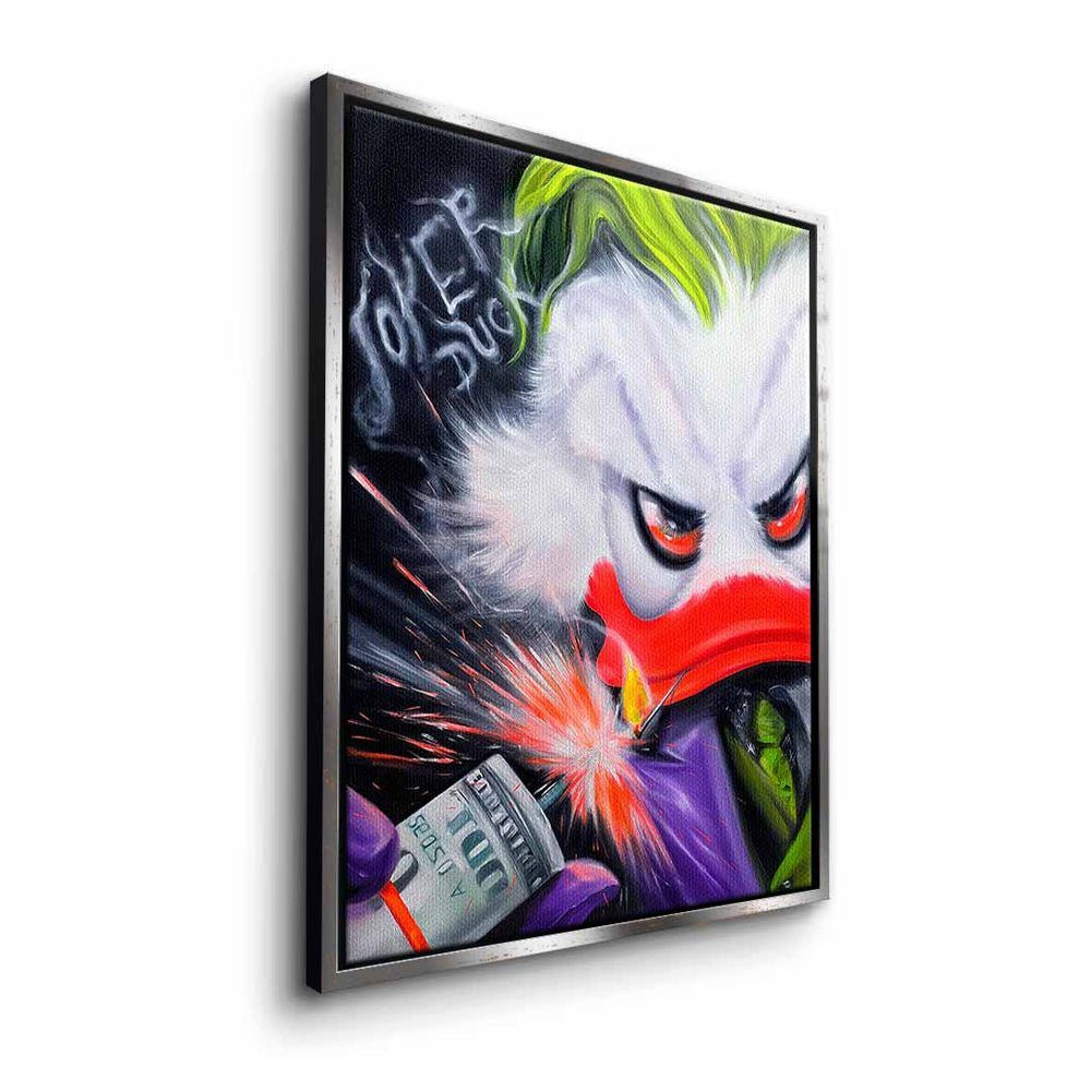 DOTCOMCANVAS® Leinwandbild, Premium Motivationsbild - - ohne designed Art Duck Viqa by Joker Rahmen
