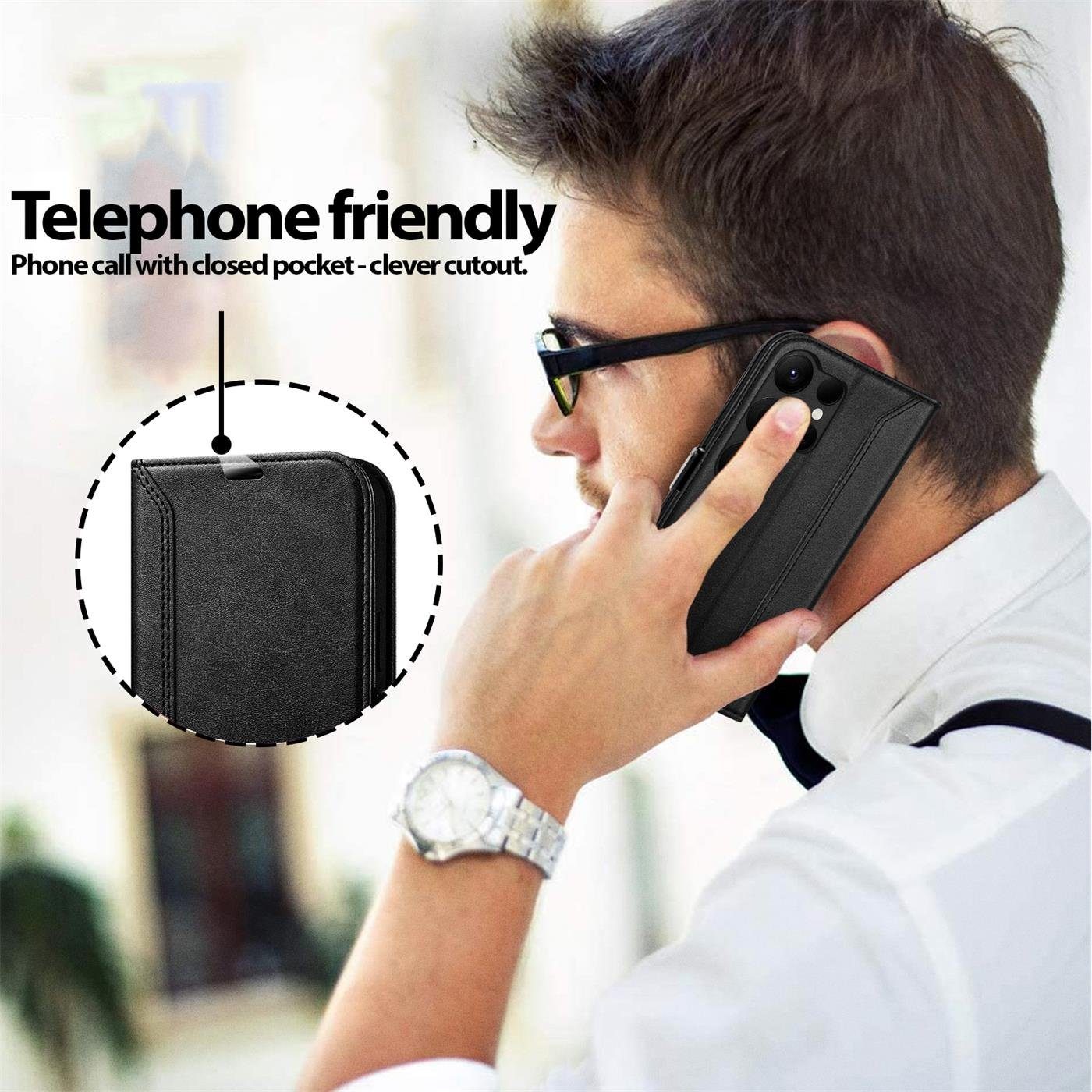 CoolGadget Handyhülle Book Case Elegance Tasche für Samsung Galaxy S24 Ultra 6,8 Zoll, Hülle Magnet Klapphülle Flip Case für Samsung S24 Ultra 5G Schutzhülle – Bild 5 von 5