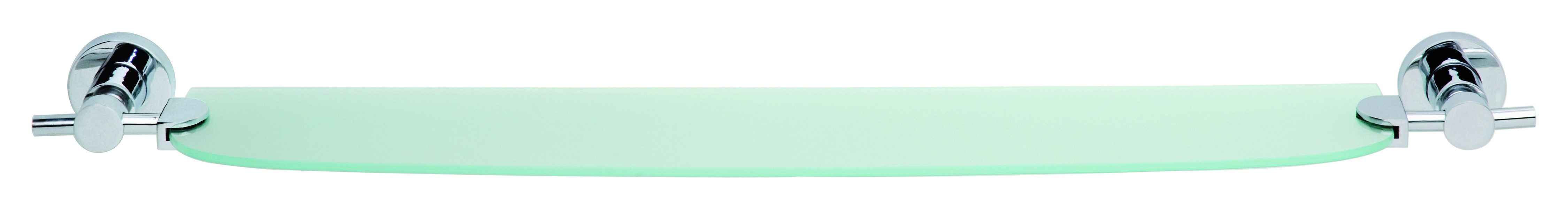tesa Duschablage 1x tesa LOXX Glasablage Bad, Komplett-Set 2-tlg., chrom-weiß 13,5 cm : 70 cm : 5 cm