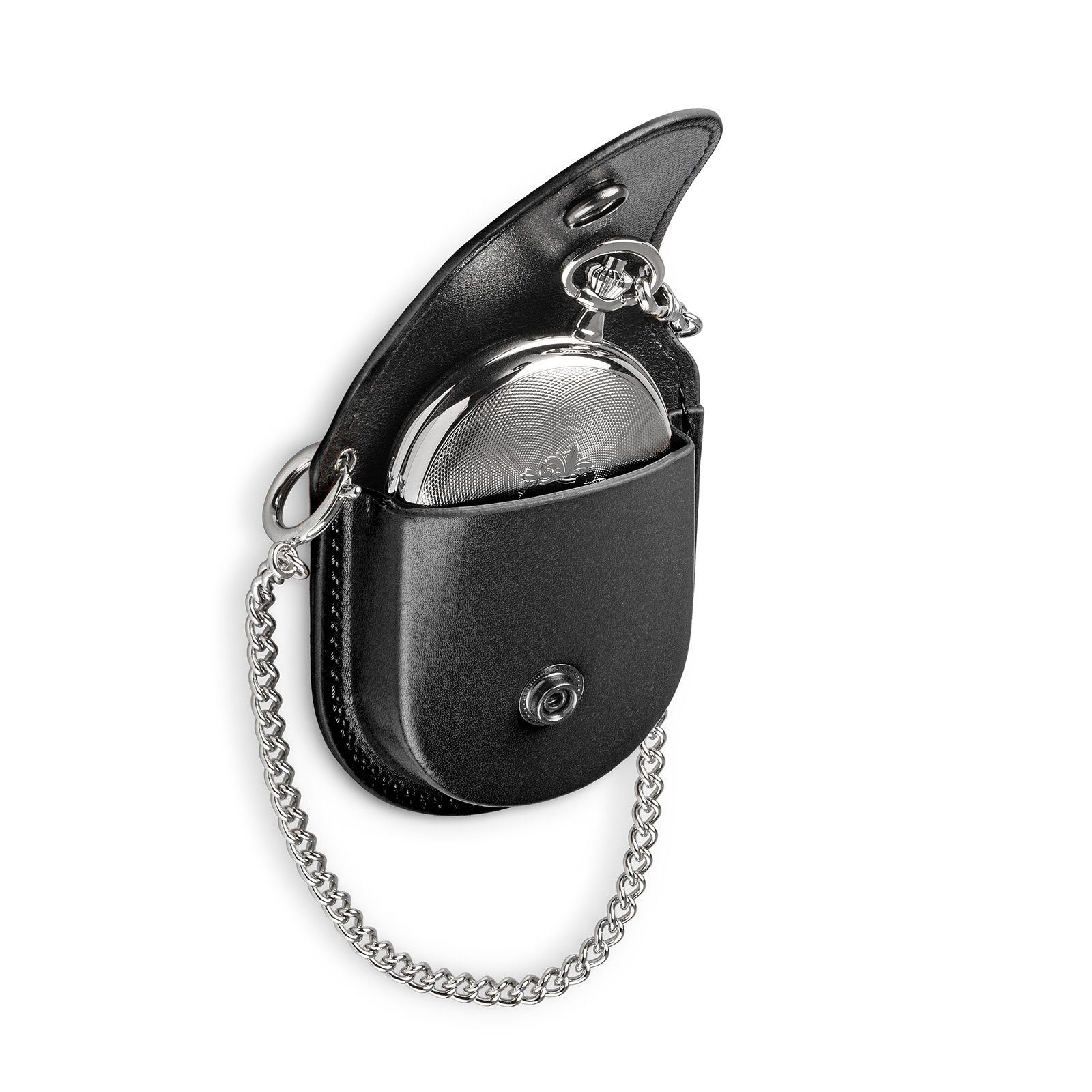 Hermann Jäckle Taschenuhr -Etui – Gürteltasche, schwarz, für 1 Uhr (HJGT2)