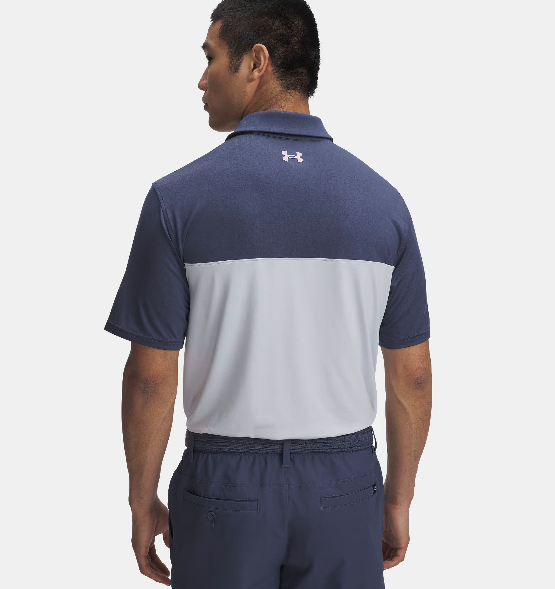 Under Armour® Poloshirt Under Armour Golf Polo T2G Colorblock Grau-Blau Herren