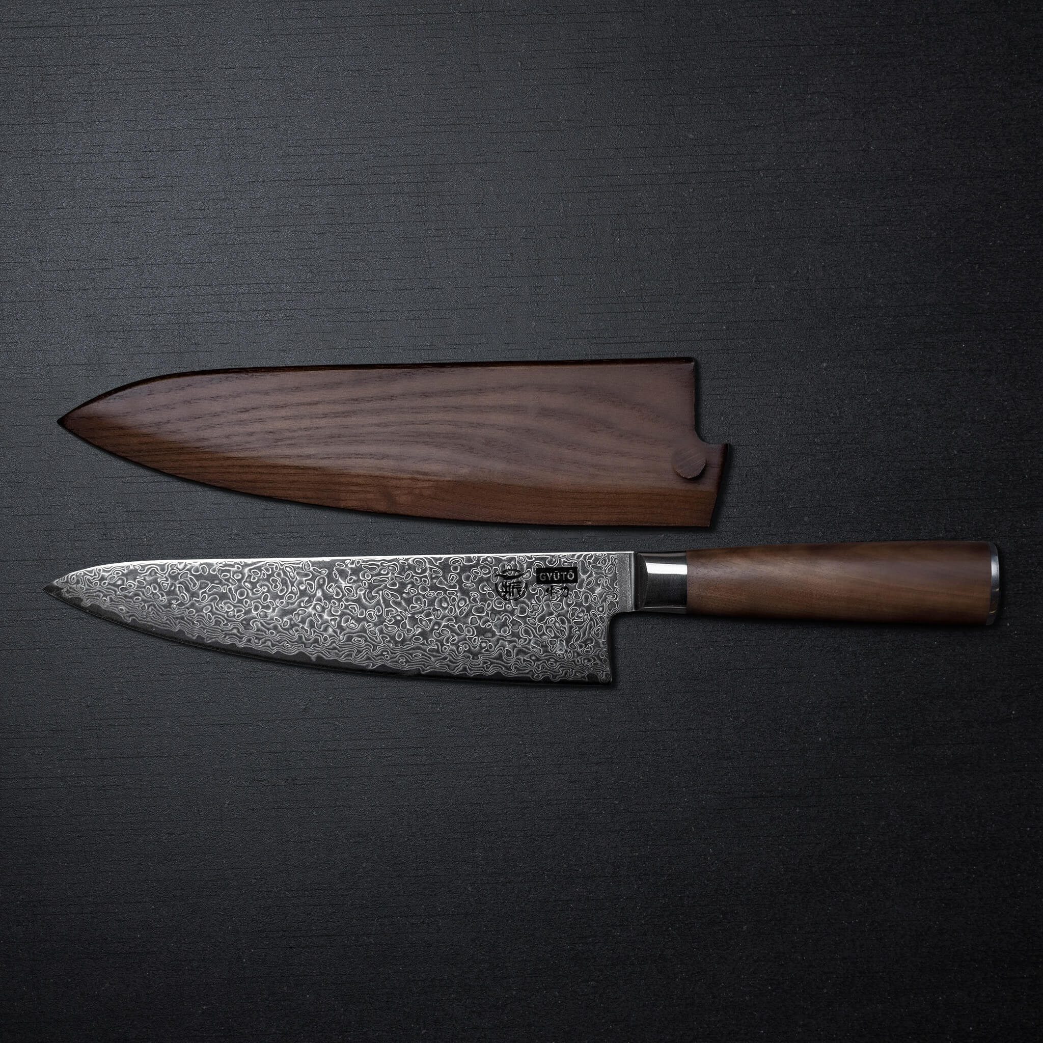 HITOFURI® Damastmesser HITOFURI® GYUTO Damaskusmesser Universalmesser Premium Messer 73 Lagen, inkl. einer edlen Holzbox, Messerscheide, Pflegetuch sowie Pflegeöl
