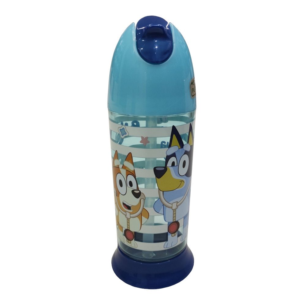 Bluey Trinkflasche Bluey und Bingo Kinder Halm Flasche Wasserflasche 280 ml