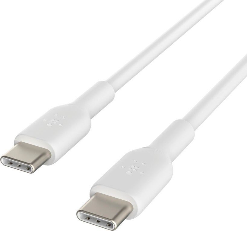 Belkin USB-C/USB-C Kabel PVC, 1m Smartphone-Kabel, USB-C, (100 cm), ummantelt