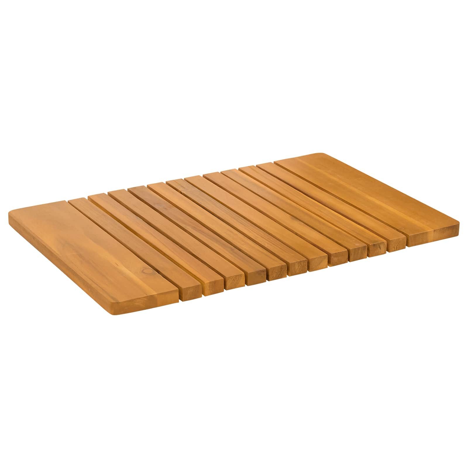vidaXL Badematte Badematte Natur 59 x 40 cm Massivholz, Massivholz Akazie