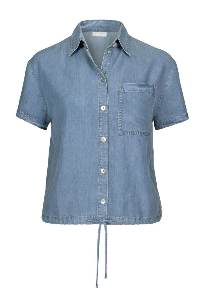 bianca Kurzarmbluse – Denim-Bluse mit Hemdkragen günstig online kaufen
