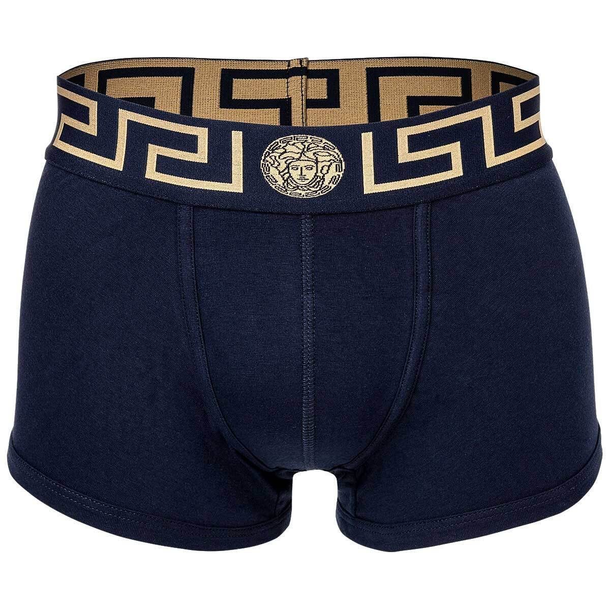 Versace Slip Baumwolle Shorts, TOPEKA, Herren - Boxer Schwarz/Dunkelblau/Weiß Pack 3er