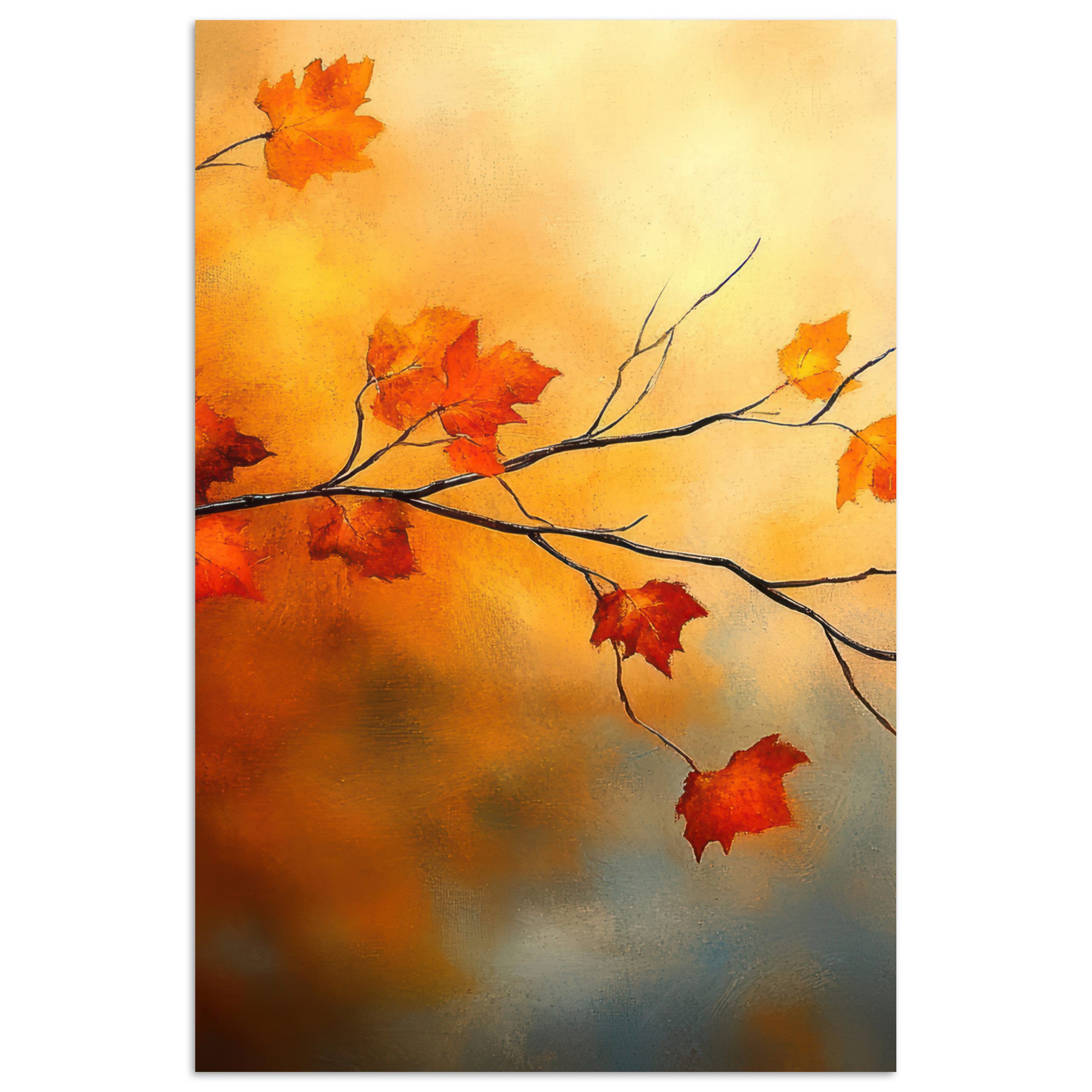 MuchoWow Poster Herbstblätter - Orange - günstig online kaufen