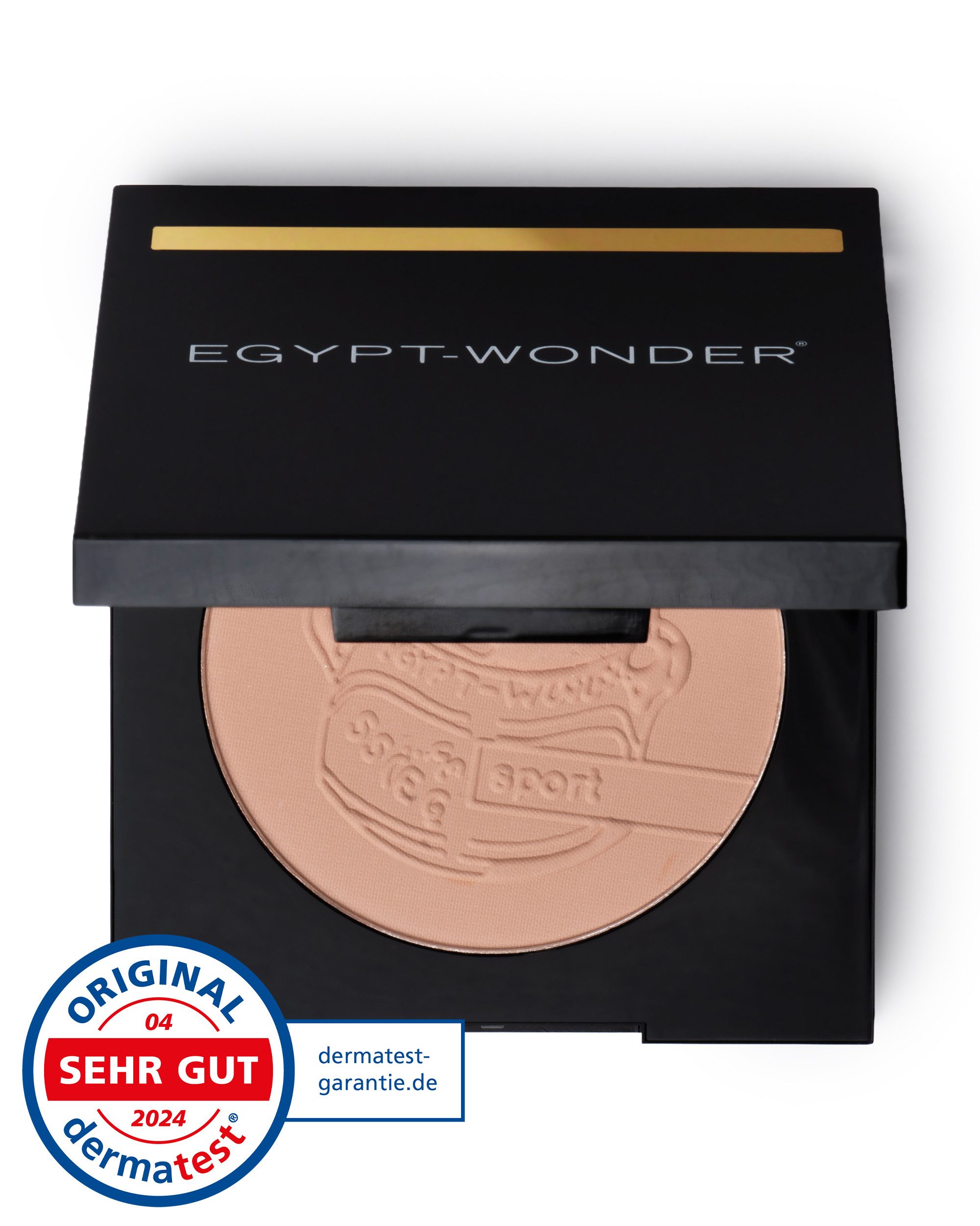 EGYPT-WONDER Make-up Compact Puder, Zartes Finish, ohne Duftstoffe, perfekter Teint