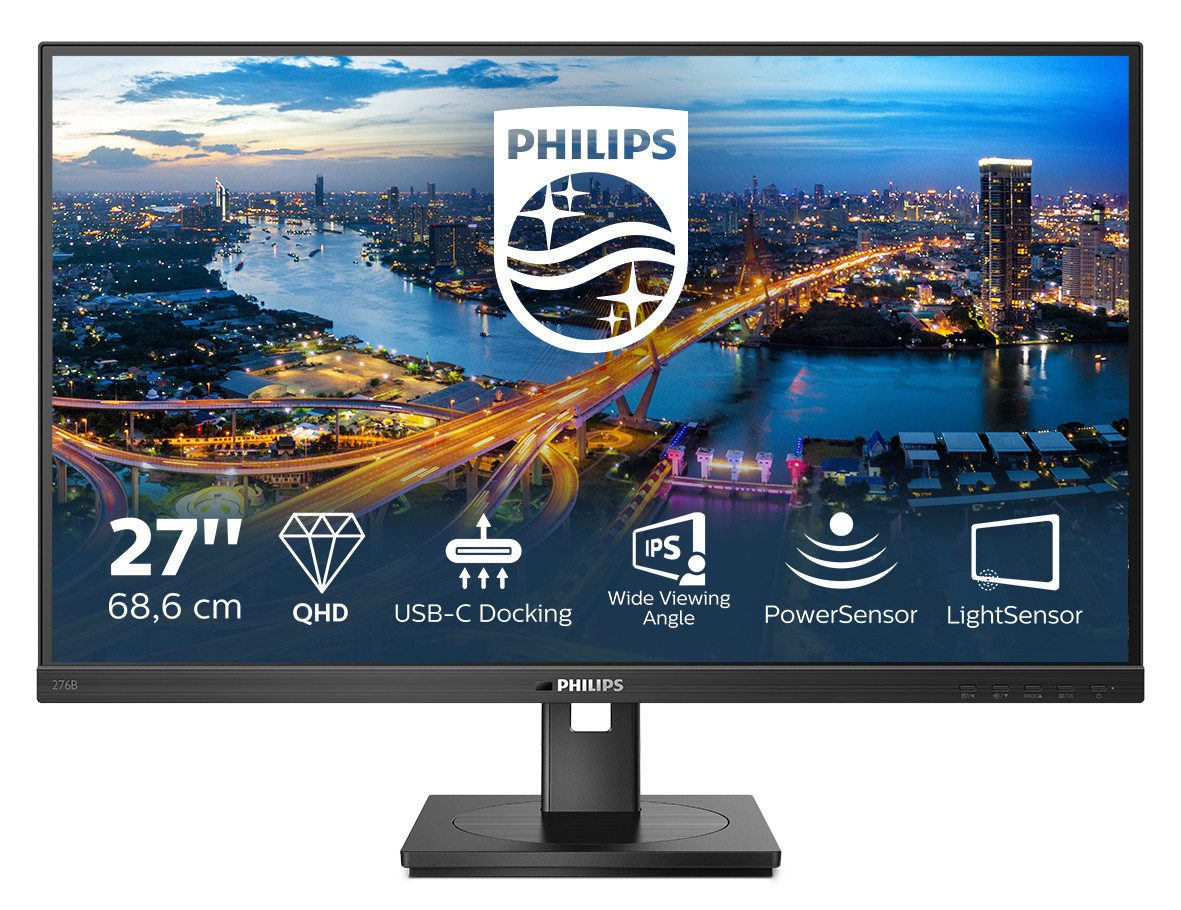 Philips 276B1 TFT-Monitor (68,6 cm/27 ", 2560 x 1440 px, Full HD, 4 ms Reaktionszeit, 75 Hz, LED)