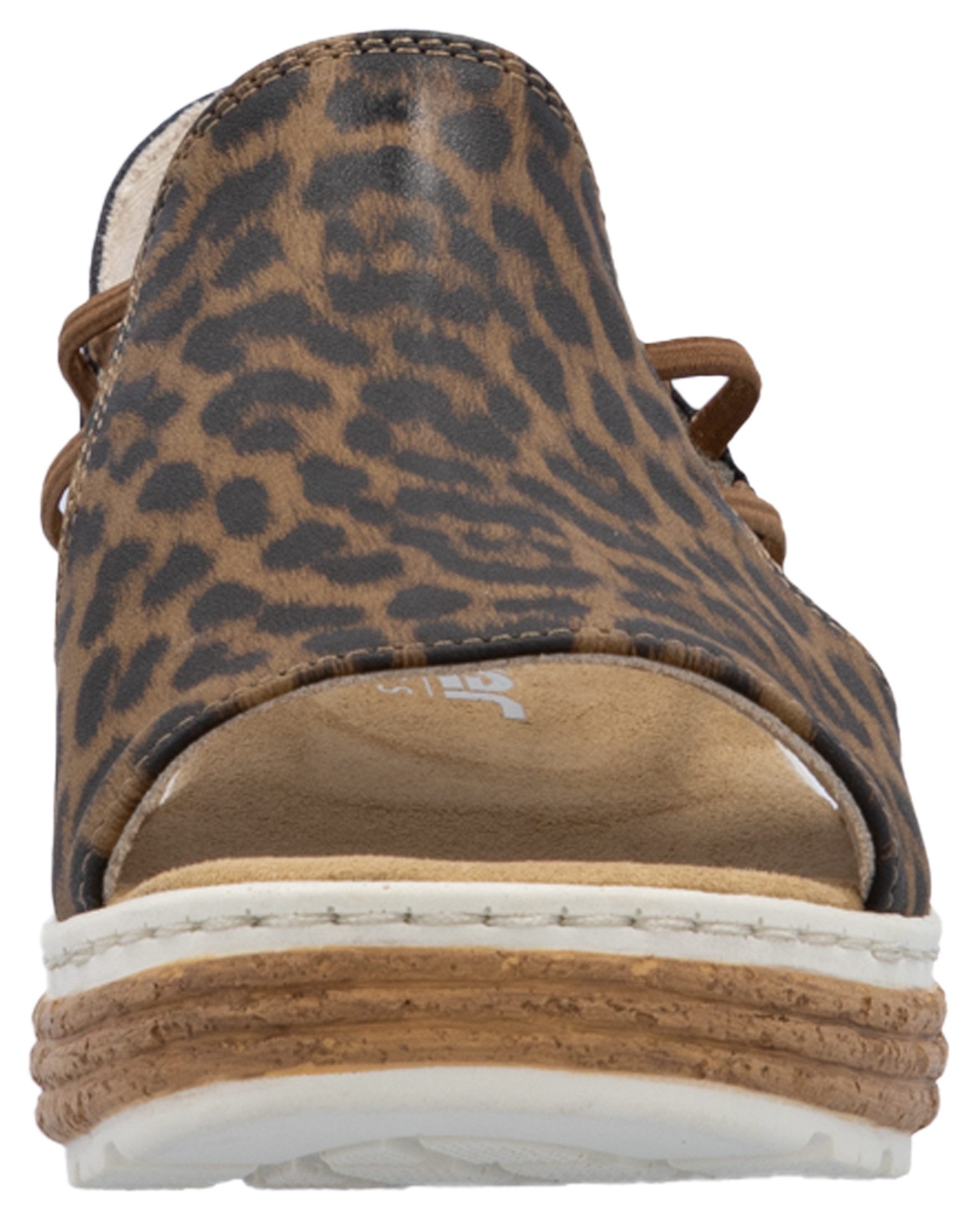 Rieker Keilsandalette Sommerschuh, Sandale, Urlaubschuh mit seitlichen Gummizügen