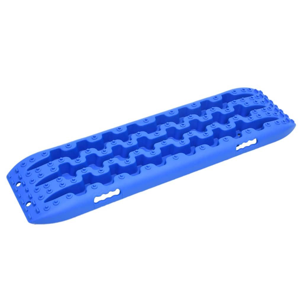 vidaXL Anfahrhilfe Traktionsmatten 2 Stk. Blau 106x30,5x7 cm Nylon