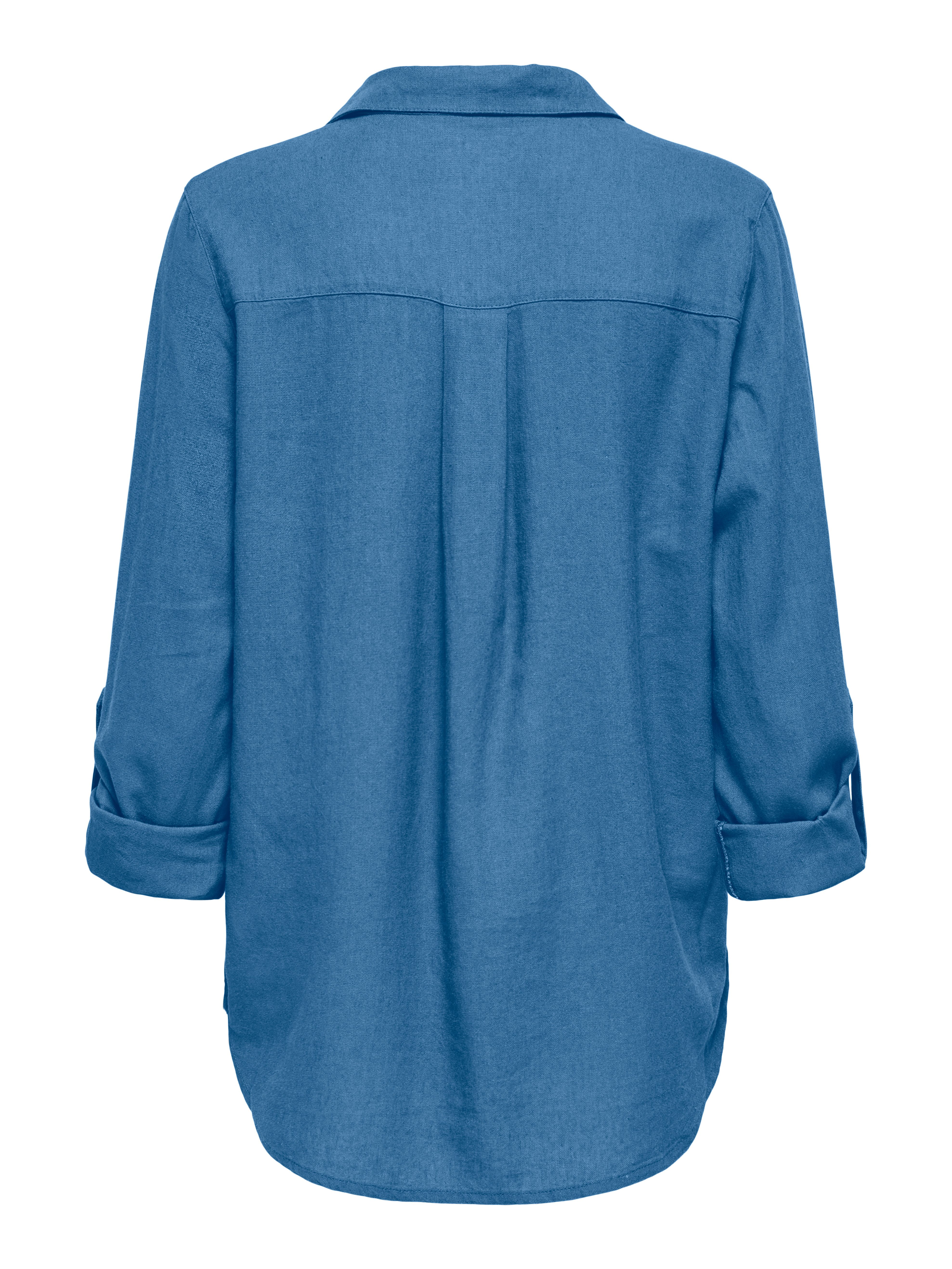 ONLY Hemdbluse ONLGOA 3/4 STRAP LINEN BL SHIRT CC PNT mit Leinen, umschlagbare Manschetten
