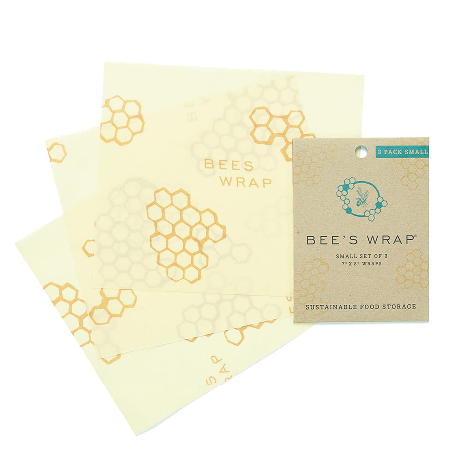 Eddingtons Frischhaltebeutel Bee's Wrap Bienenwachstuch Frischhaltefolien in klein im 3er Set