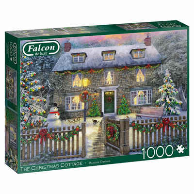 Jumbo Spiele Puzzle Falcon The Christmas Cottage 1000 Teile, 1000 Puzzleteile