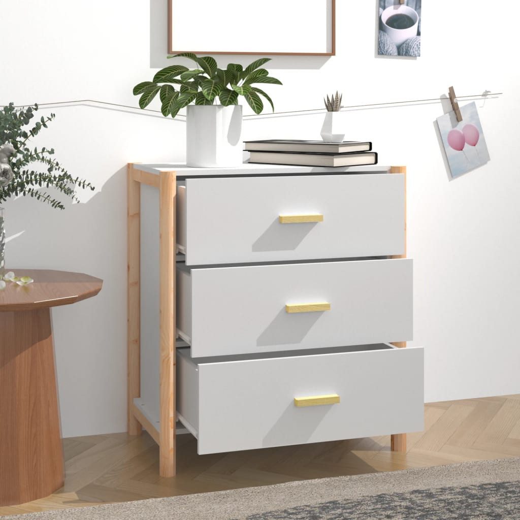 vidaXL Sideboard Sideboard Weiß 62x38x70 cm Holzwerkstoff (1 St) – Bild 3 von 5