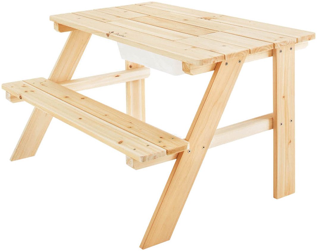 Pinolino® Kindersitzgruppe Spieltisch Knut, natur, auch passend für Spielhaus Knut
